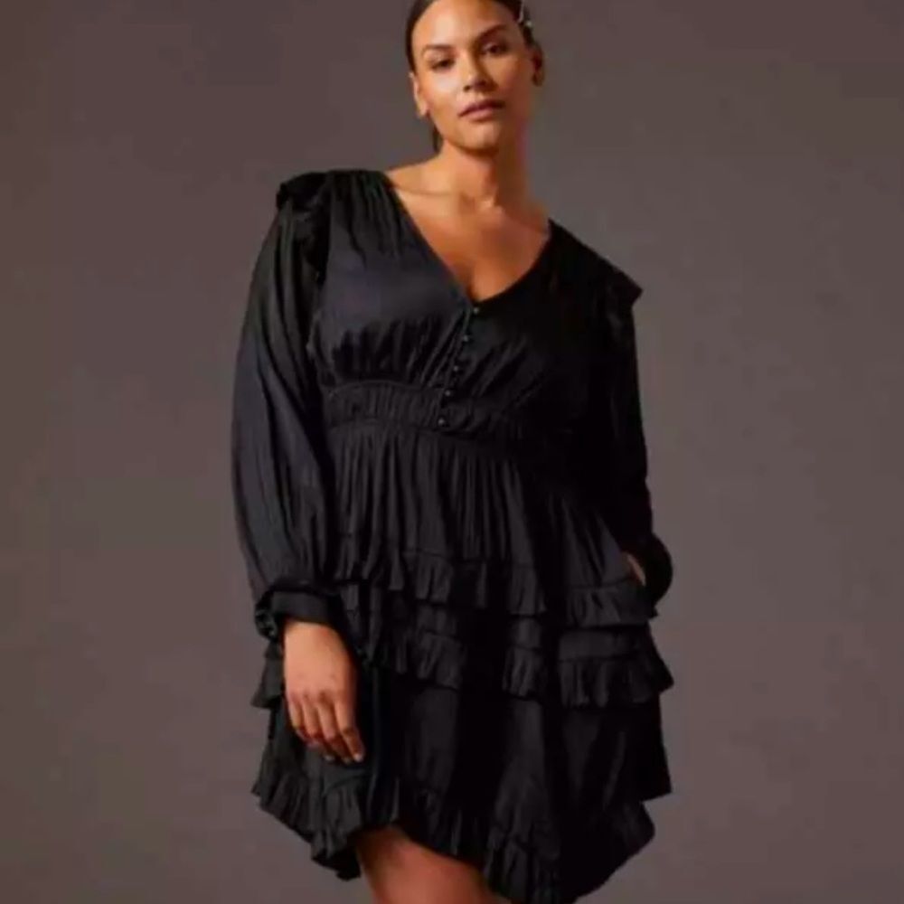 Anthropologie Black Mini Dress